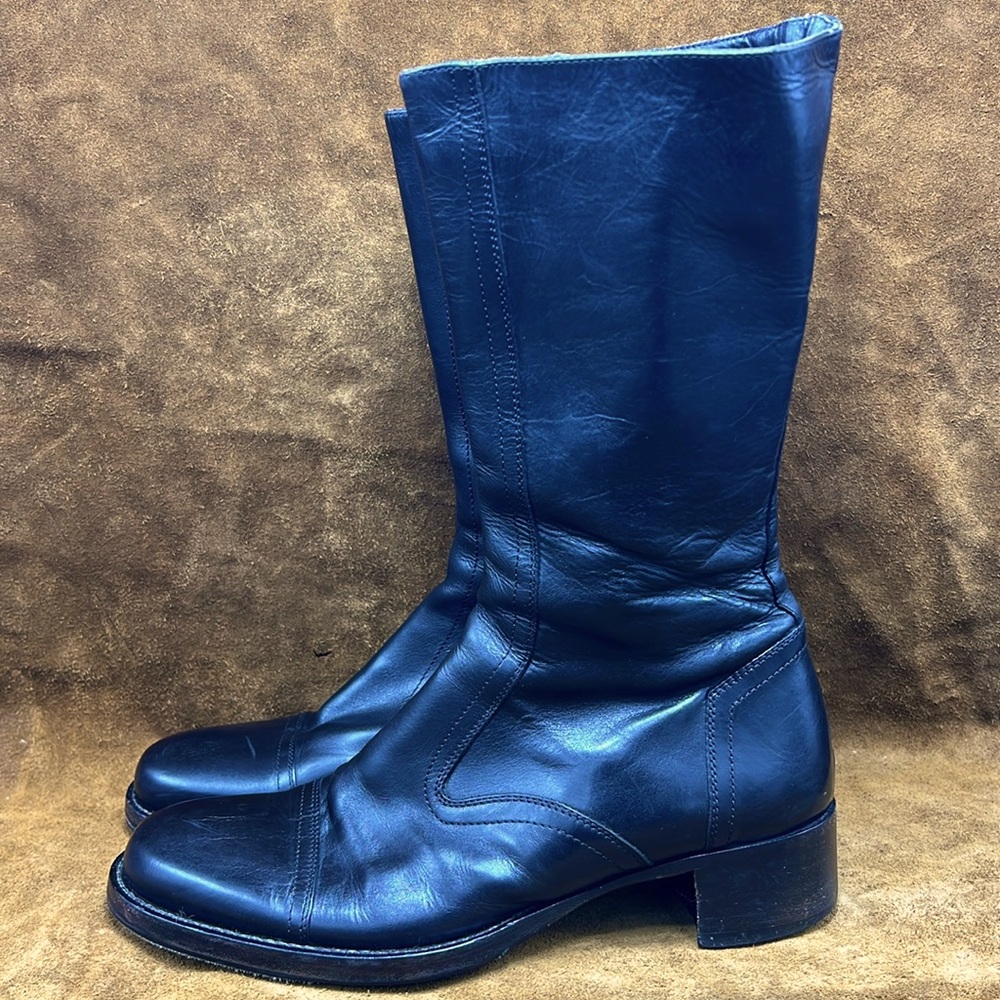 Buttero Black Leather Inner Zip Boots